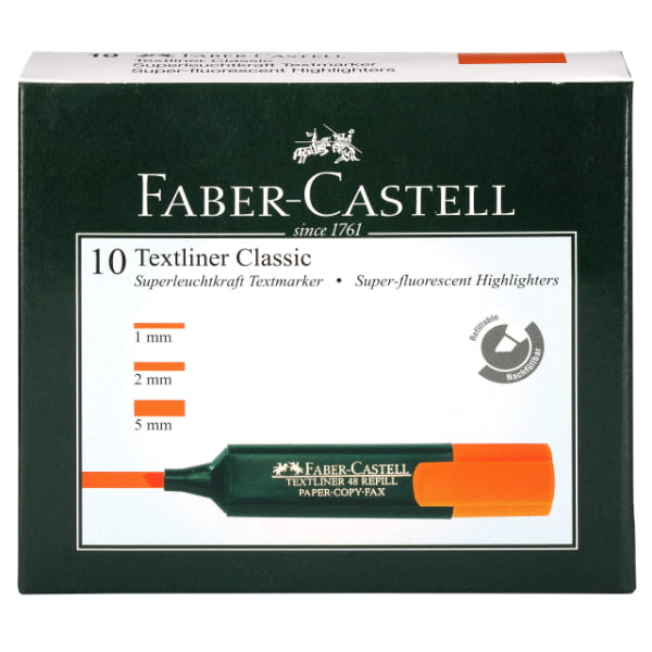 Faber Castell Super Fluorescent Highlighters Orange Faber Castell Super Fluorescent Highlighters Orange