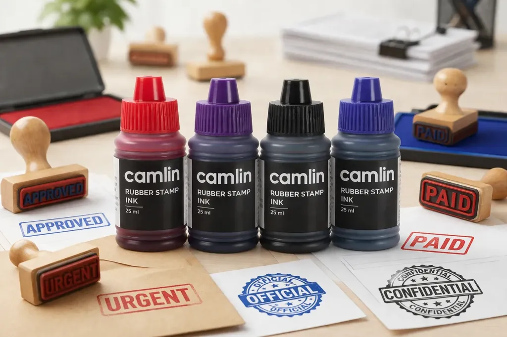 [Rubber Stamp Ink 25 ml Red] Camlin Rubber Stamp Ink 25 ml (Red)
