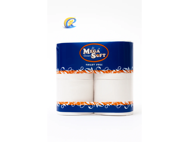 Megasoft 4 Ply Toilet Paper Rolls Pack of 4 – Ultra Soft, Strong & Highly Absorbent Tissue Rolls
