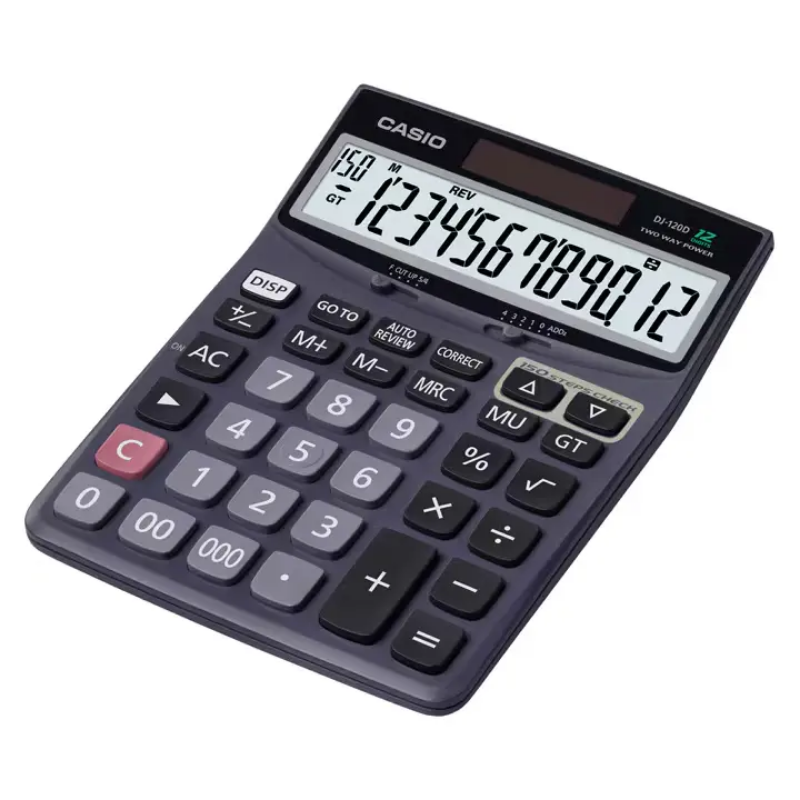 Casio DJ-120D 12 Digit Desktop Calculator with Check & Correct Function for Office, Billing & Accounting