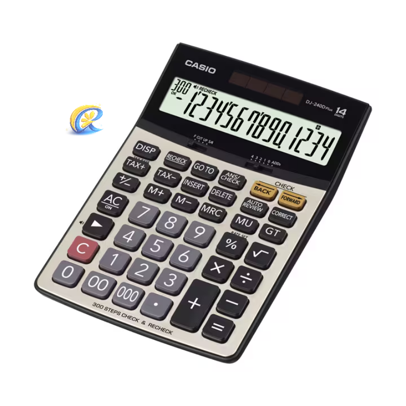 [Casio DJ-240] Casio DJ-240 12 Digit Desktop Calculator with Check & Correct, Tax, and Business Functions for Office, Accounting & Retail
