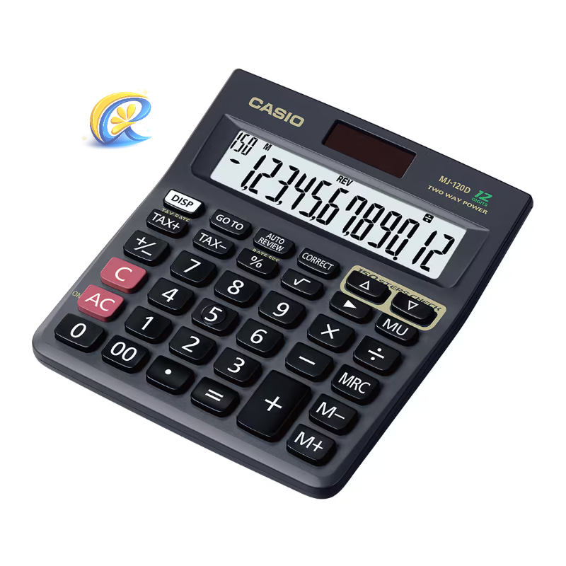 Casio MJ-120D Plus 12 Digit Desktop Calculator with Check Function for Office, Shop & Business Use