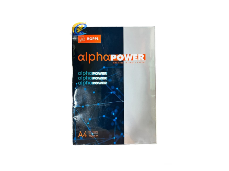 Alpha Power A4 Copier Paper 75 GSM (BGPPL) – Premium White Printing Paper for Office & High-Speed